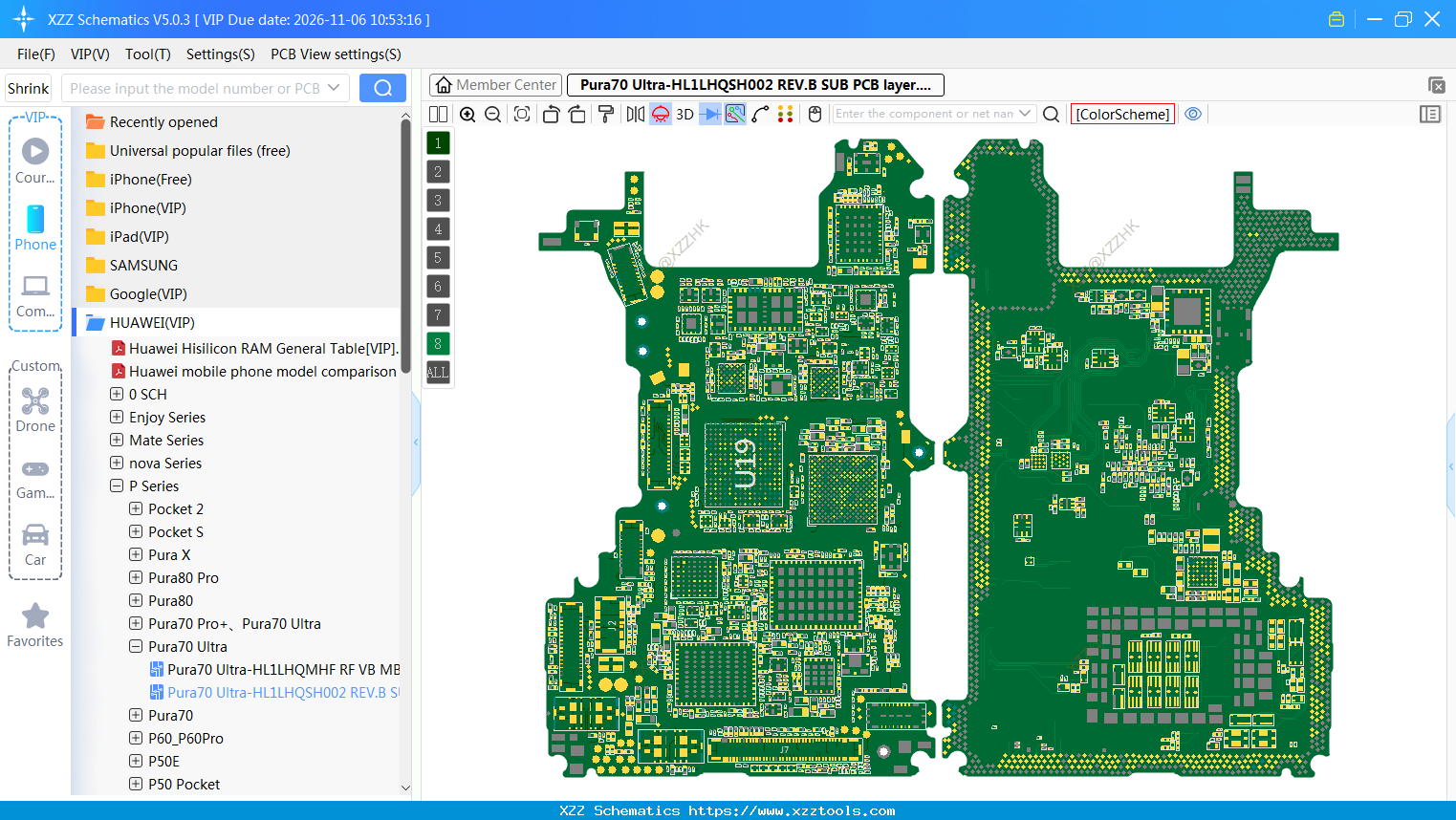 Pura70 Ultra-HL1LHQSH002 REV.B SUB PCB Layer